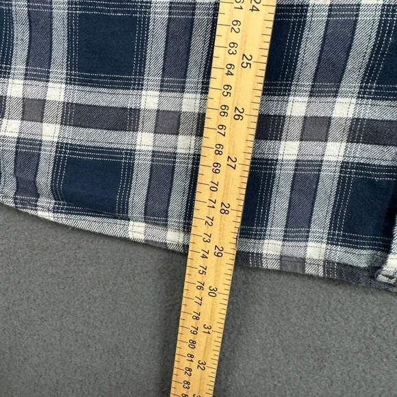 CAT Flannel Shirt Men's Size XL Blue Plaid Button Up Long Sleeve Workwear Casual - Picture 8 of 12